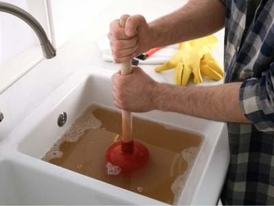 Clogged Kitchen Sink